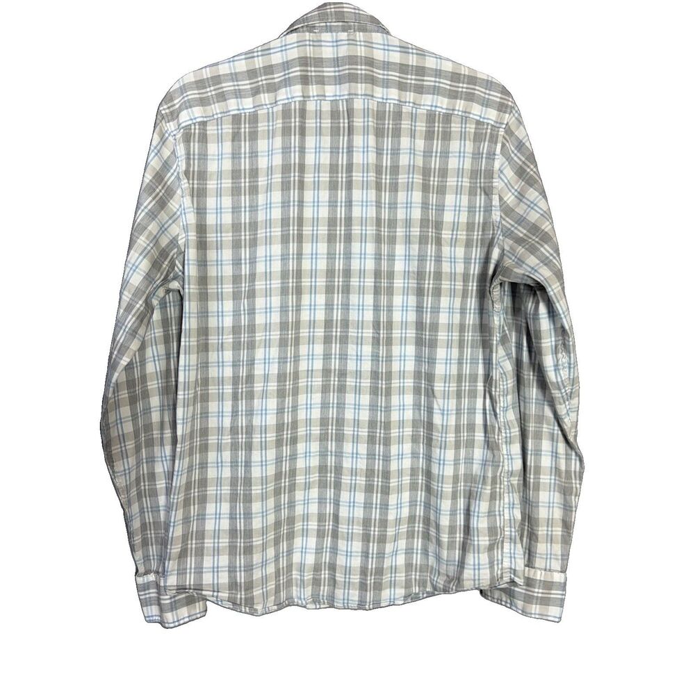 Faherty Men's Large Blue Grey Plaid Flannel Long Sleeve The Movement Shirt - Picture 6 of 9